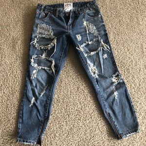 One Teaspoon Trashed Free Birds size 28
